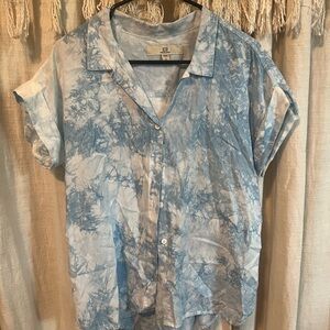Blue Tie-Dye Women's Top